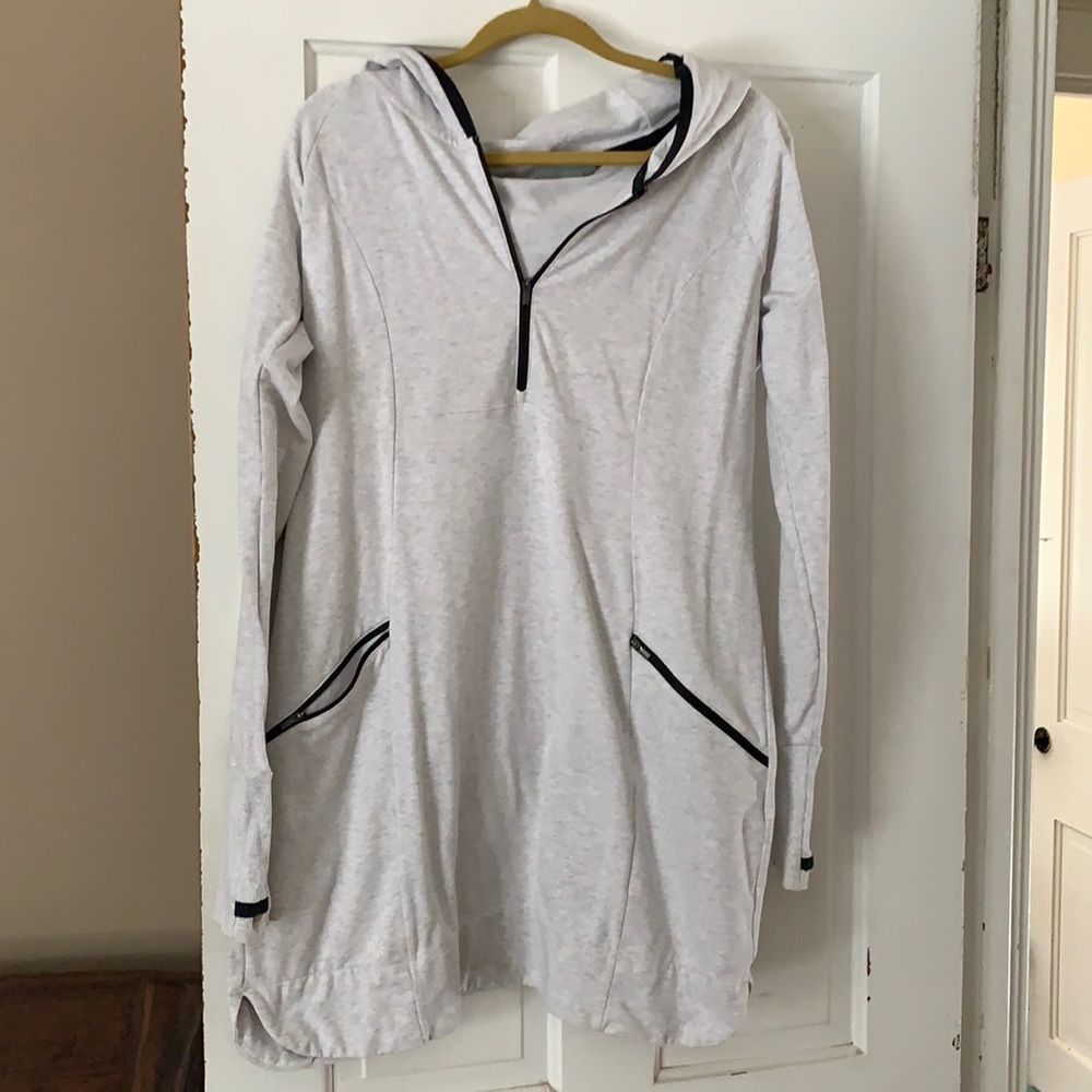 Athleta gray sweatshirt dress